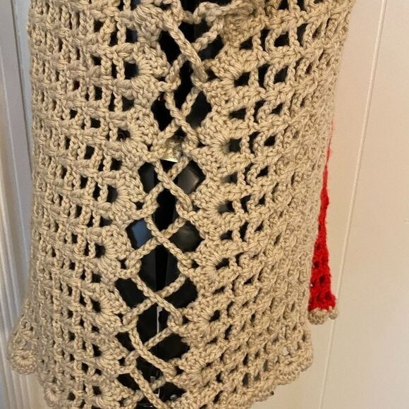 Vintage 70's Hand Crocheted Boho Womens Vest One Size - Picture 6 of 6